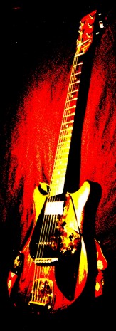 left side guitar decoration